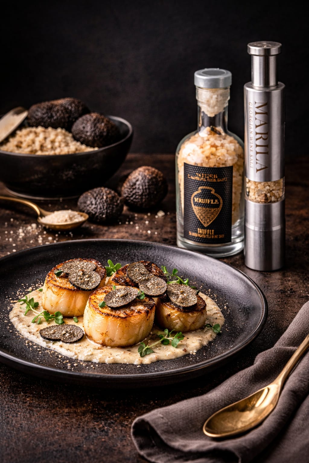 ტრუფელის მარილა და ბრენდული საფქვავი - ნაკრები