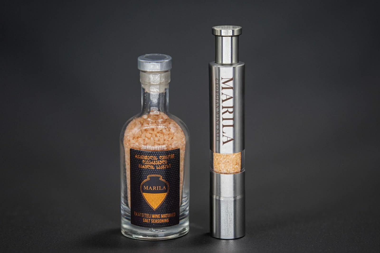 Rkatsiteli Marila and Branded Grinder - set